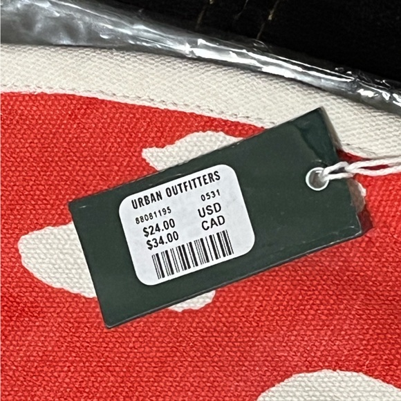 Urban Outfitters UO HOME Red & White Mushroom Shaped Hanging Decor NEW NWT - Picture 3 of 4